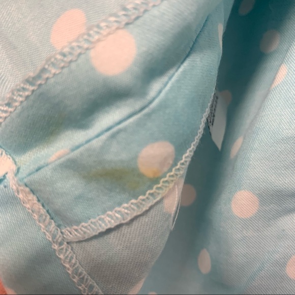 Skirt and Top Retro Set Blue Polka Dots with Pink Roses - Picture 9 of 13